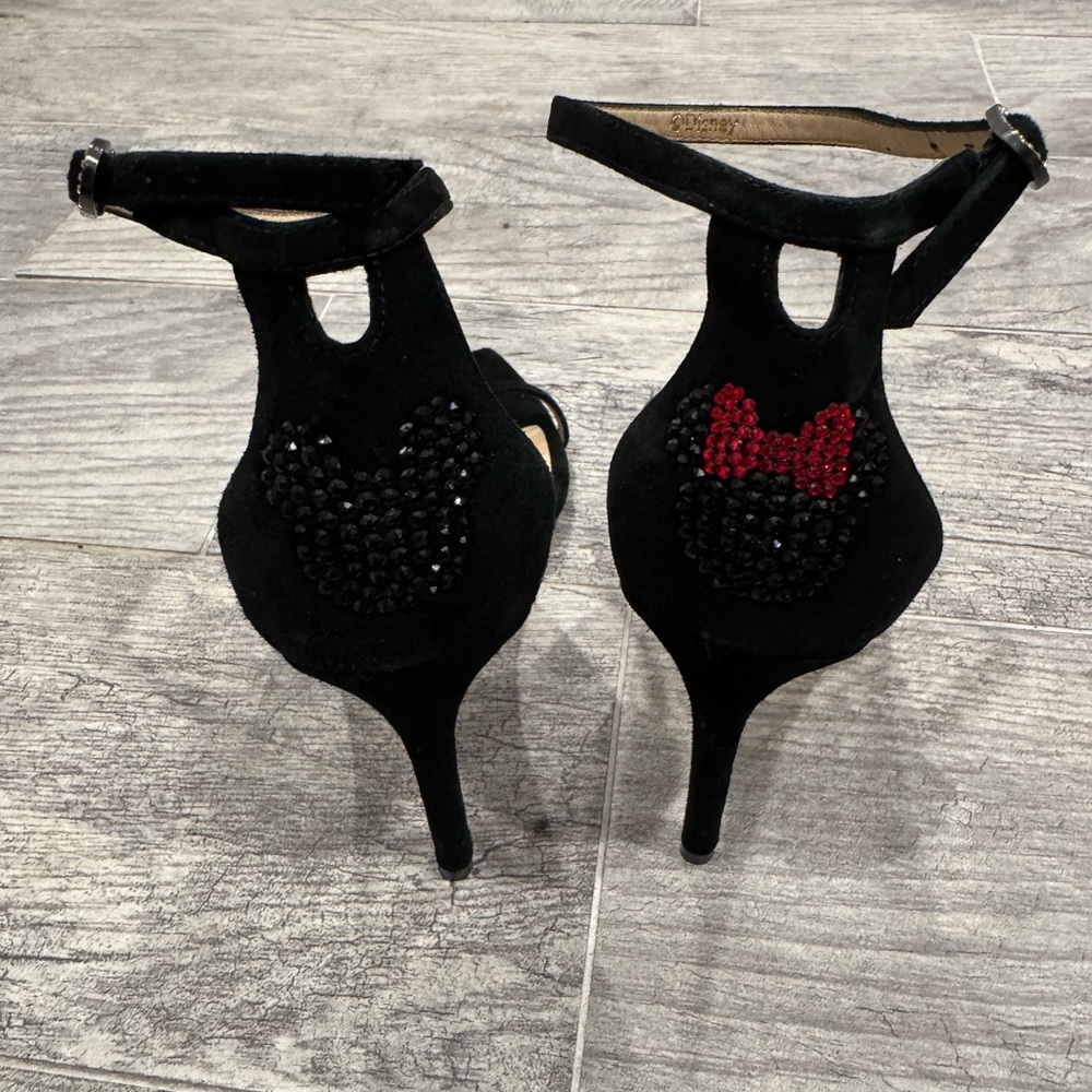 Stuart Weitzman x Disney Swarovski  black Nudistcurve 100 sandal heels - Picture 6 of 10
